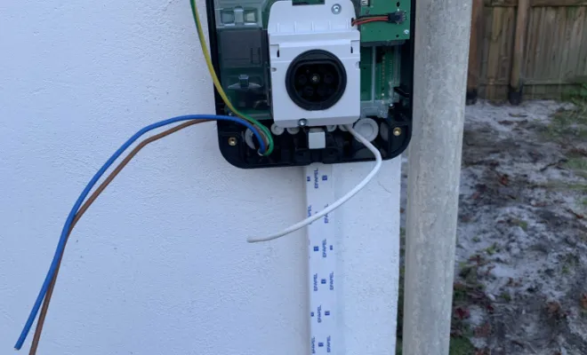 Réalisation de la borne hager par Volt e-Borne