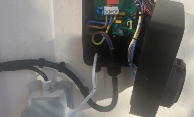 câblage de la borne ohme par Volt e-Borne